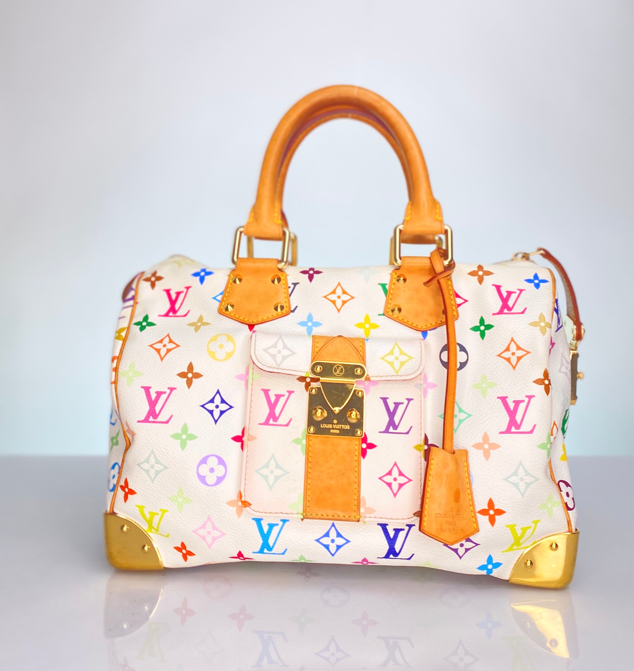Vuitton Multicolor Bag Speedy 30 Multicolor White Louis Vuitton