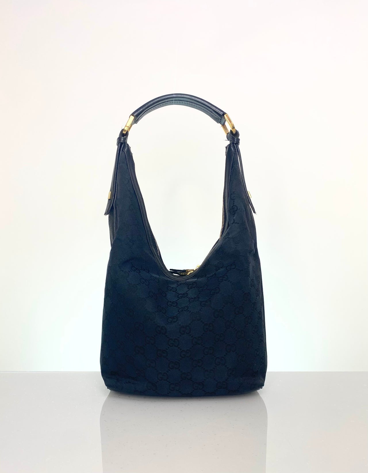 Vintage Gucci Structured Hobo Shoulder Bag