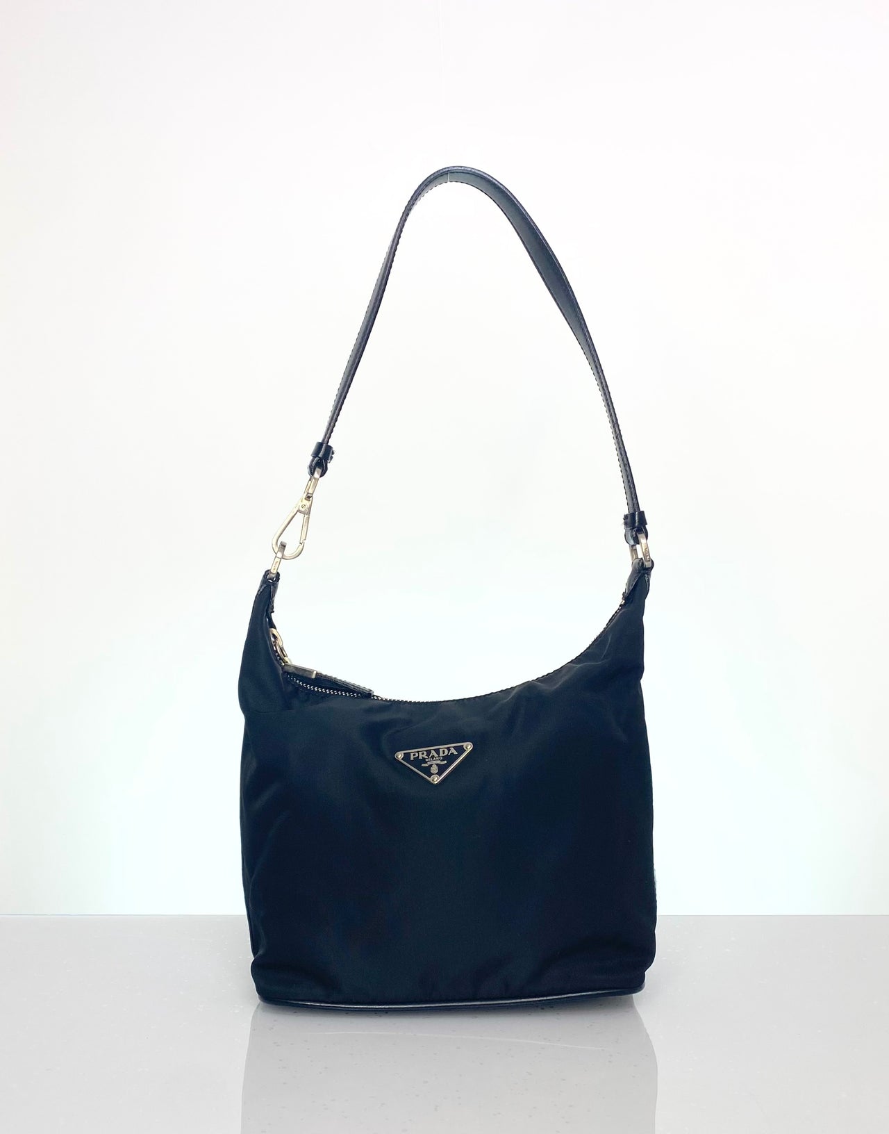 Vintage Prada Nylon Hobo w/ Hook Strap