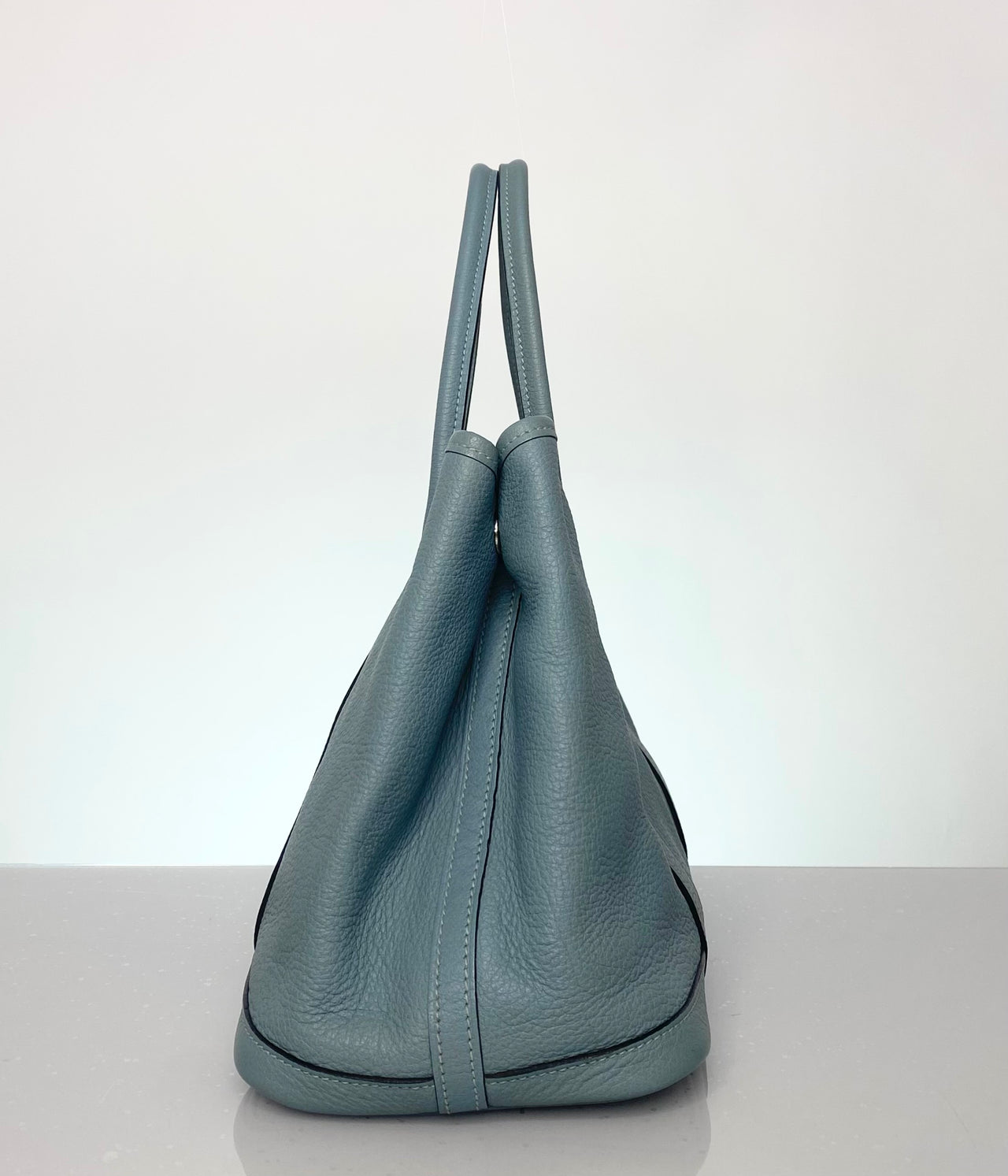 Preloved Hermes Garden Party PM 30 Blue Lin Negonda