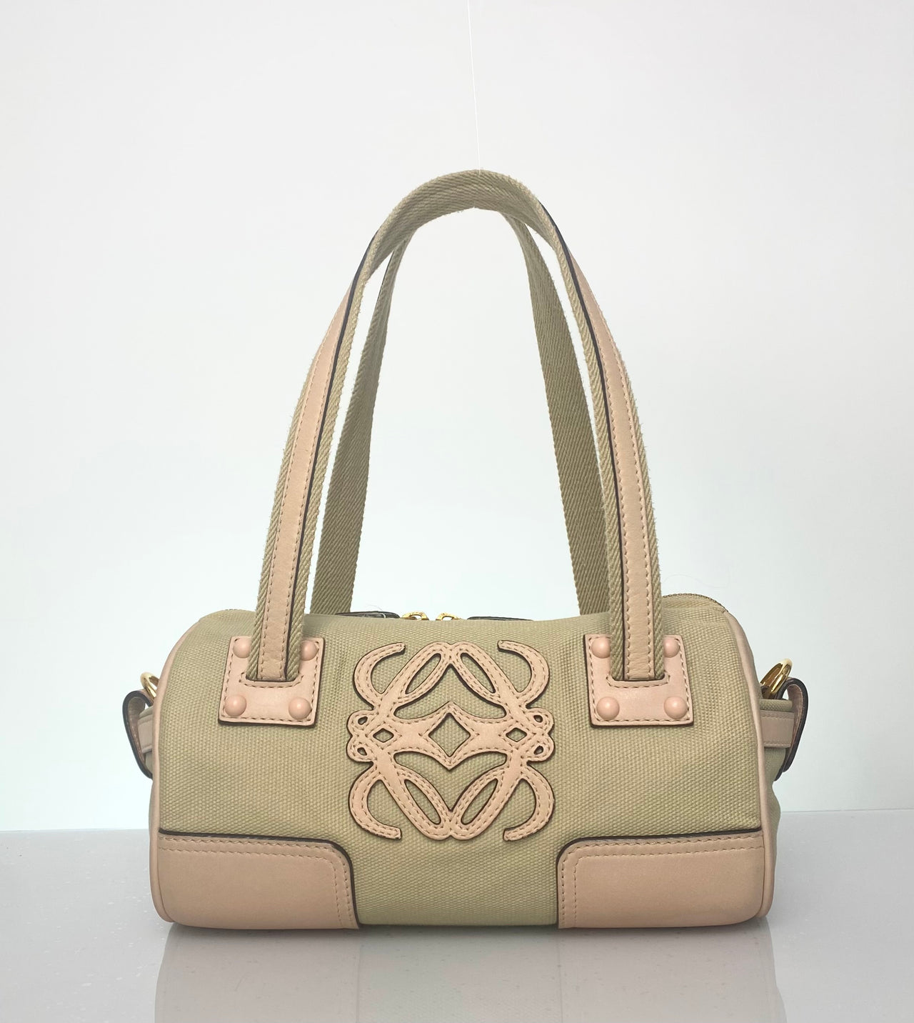 Preloved Loewe Canvas Mini Barrel Duffle