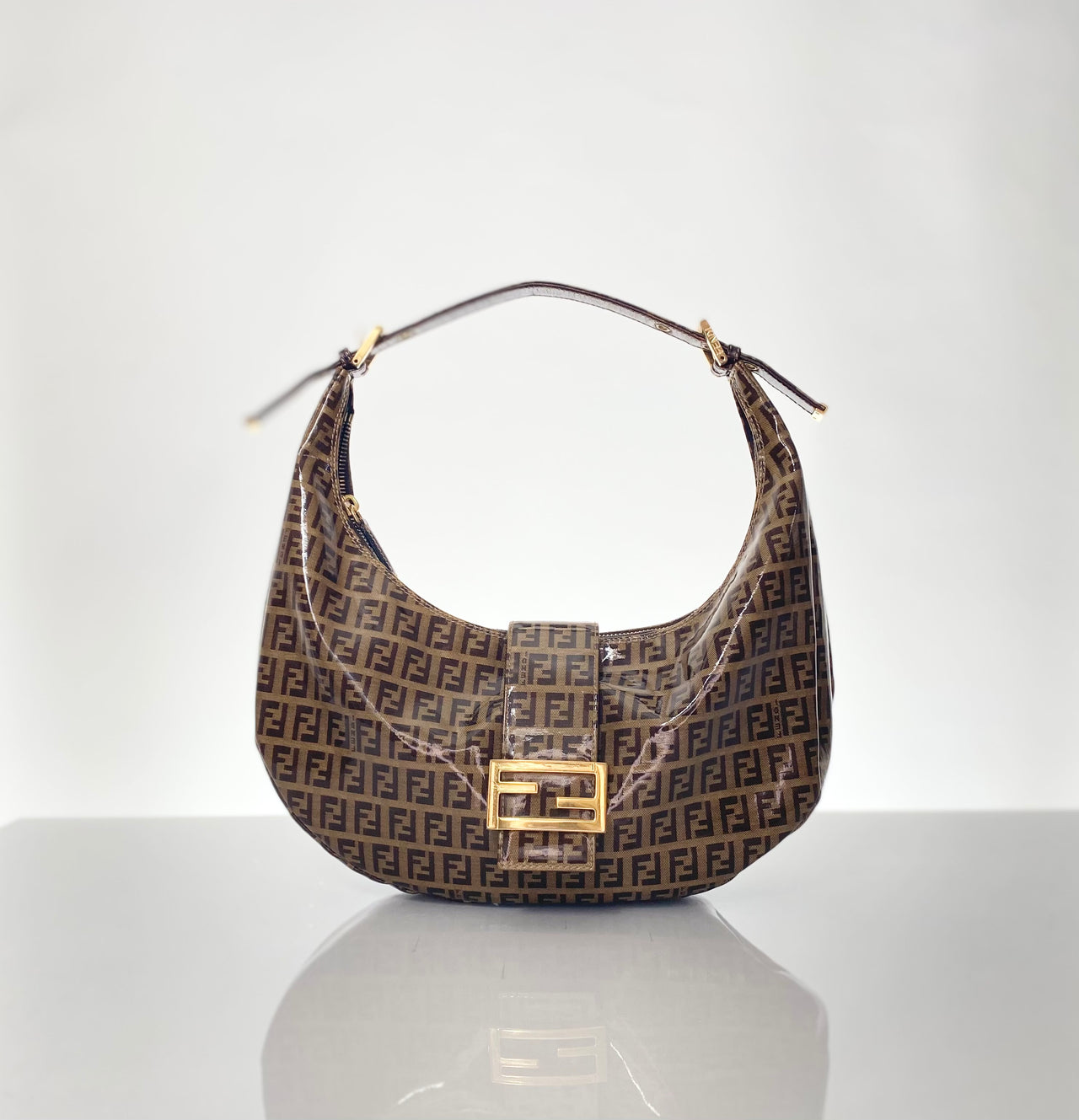 Fendi Vintage Zucchino Croissant Bag