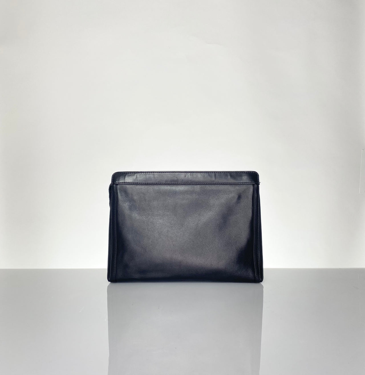 Celine Vintage Lambskin Zipper Clutch