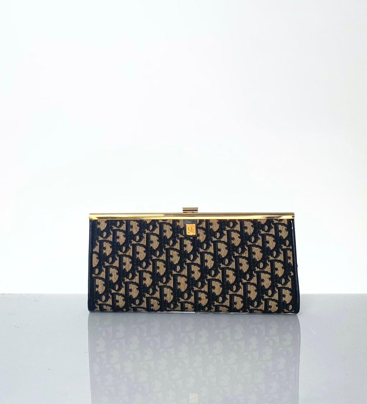 Vintage Christian Dior Oblique Frame Clutch