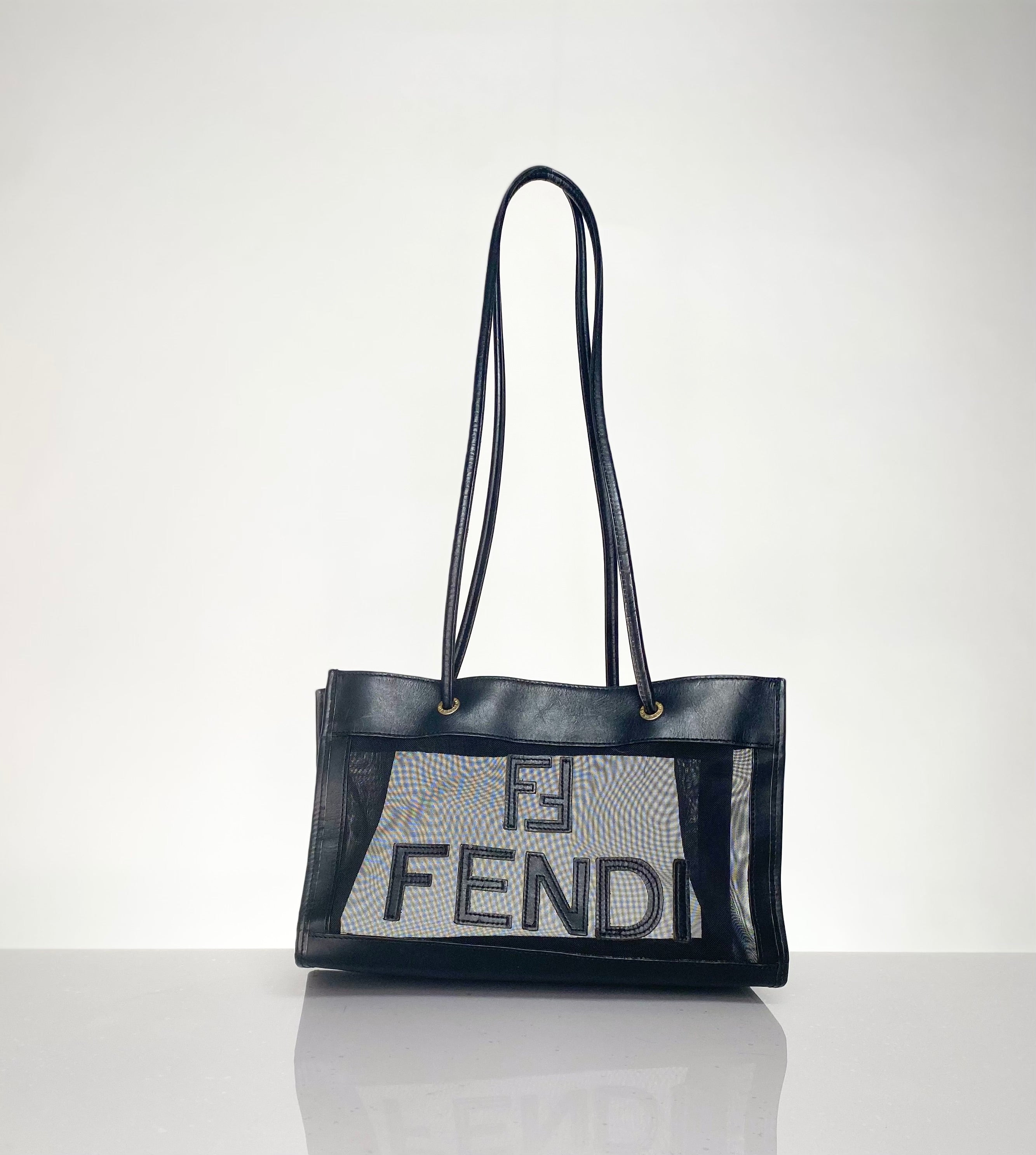 Preloved Fendi Mesh Leather Tote The Procurement The Procurement Luxury Resale