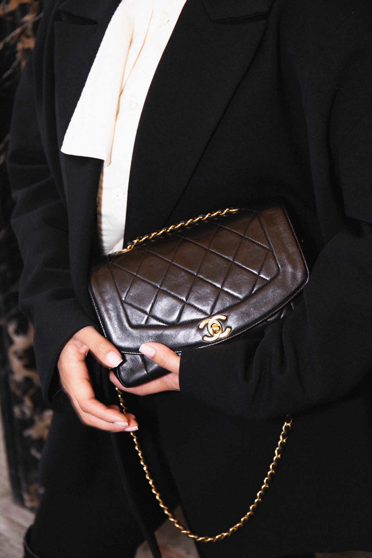 Chanel Vintage Lambskin Quilted Diana