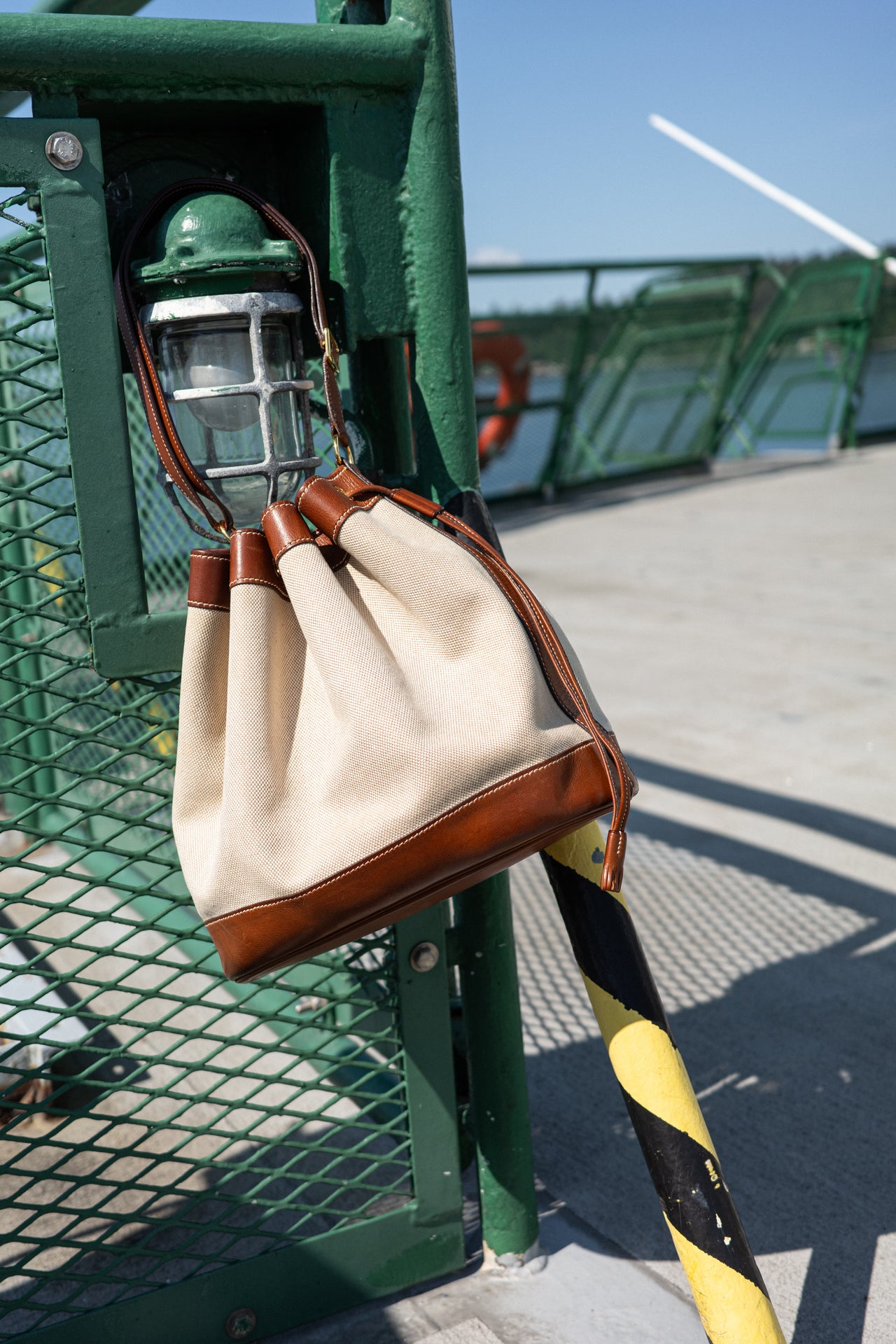 Vintage Hermes Market Tote Bucket Bag